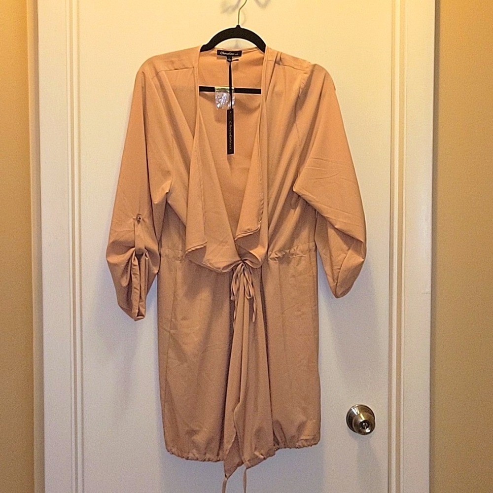 Tie front lightweight jacket. Sz. Large.
